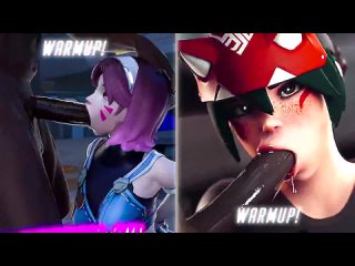 overwatch - d va vs kiriko (bbc) [hmv/sfm] montage of voices talent (slowed)
